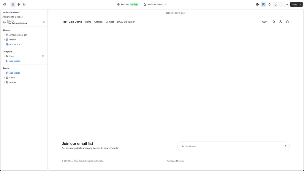 Add blank template page